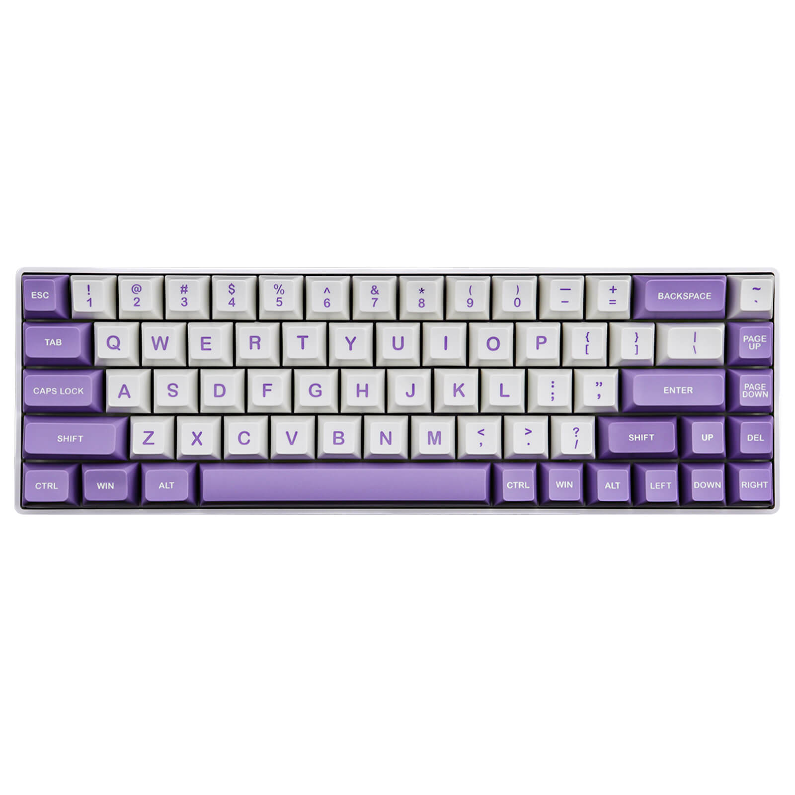 127 KEYS SA PROFILE Purple White keycaps