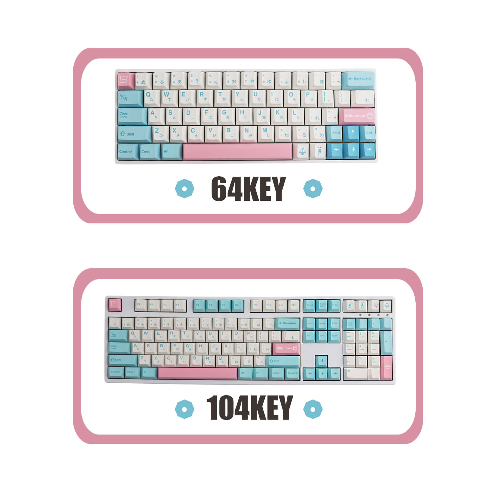 Milk Cover Keycaps
