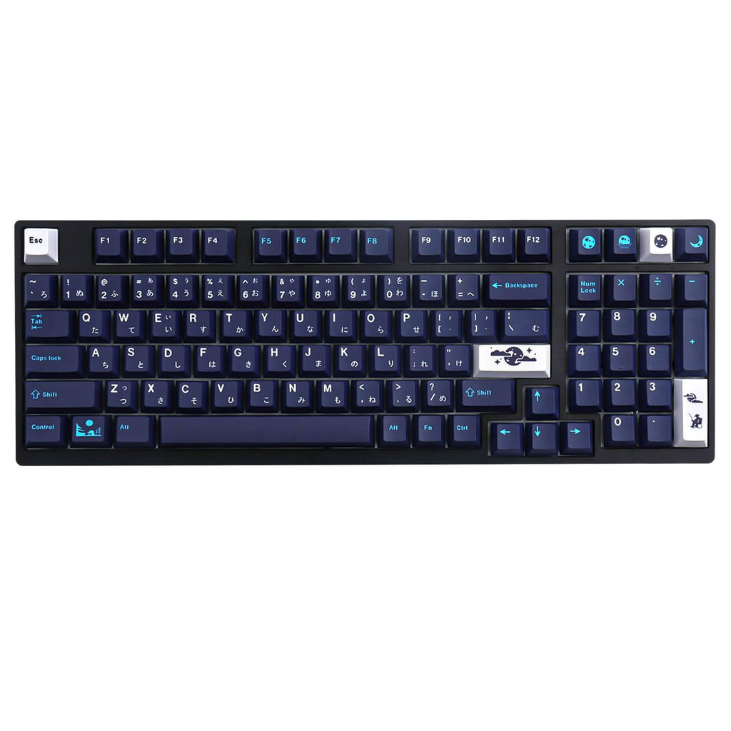 129 Keys PBT DYE-SUB Blue Hell keycaps