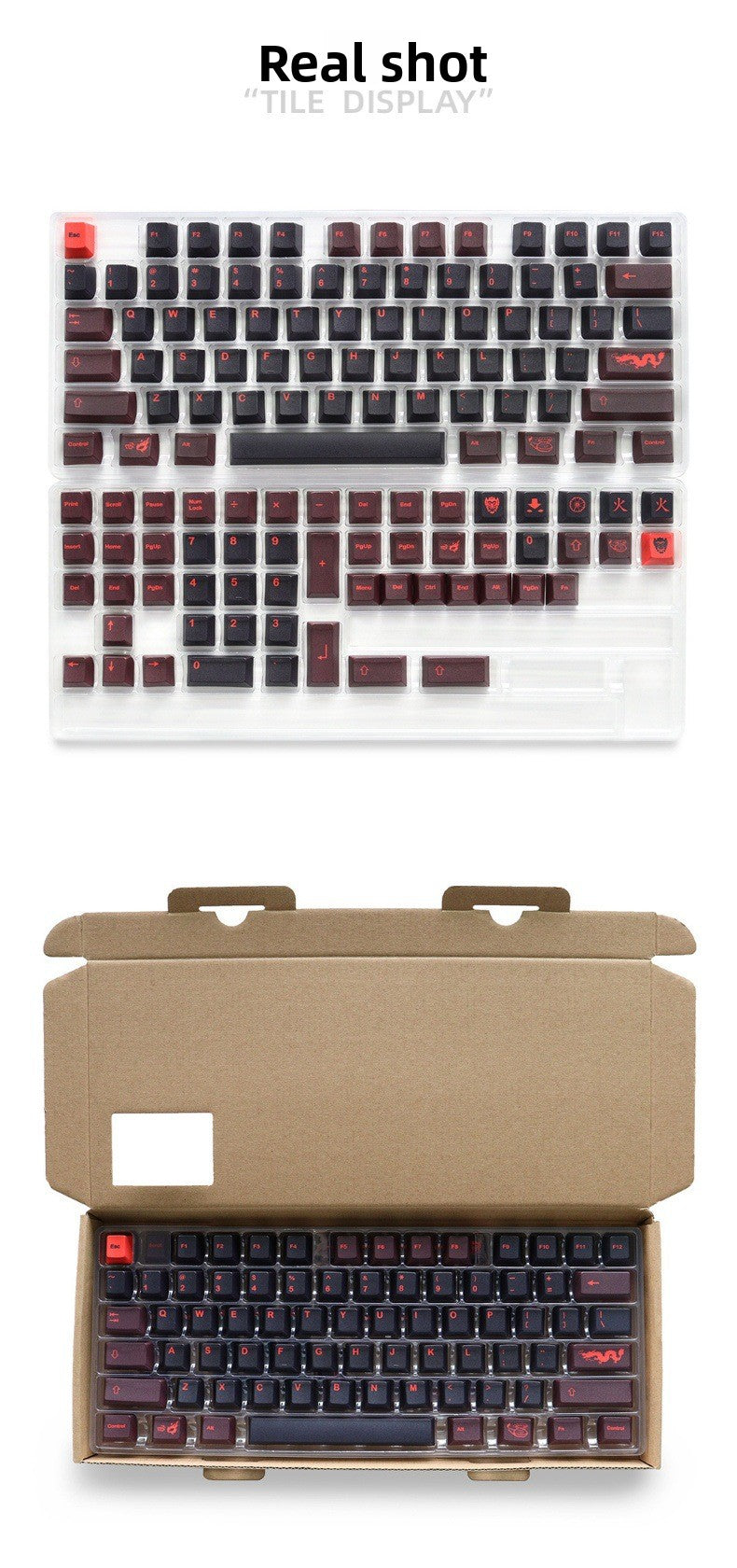 GMK Red Dragon Red Dragon Keycap Small Full Set Original Height PBT Dye-Sublimation Mechanical Keyboard Keycaps 68/87