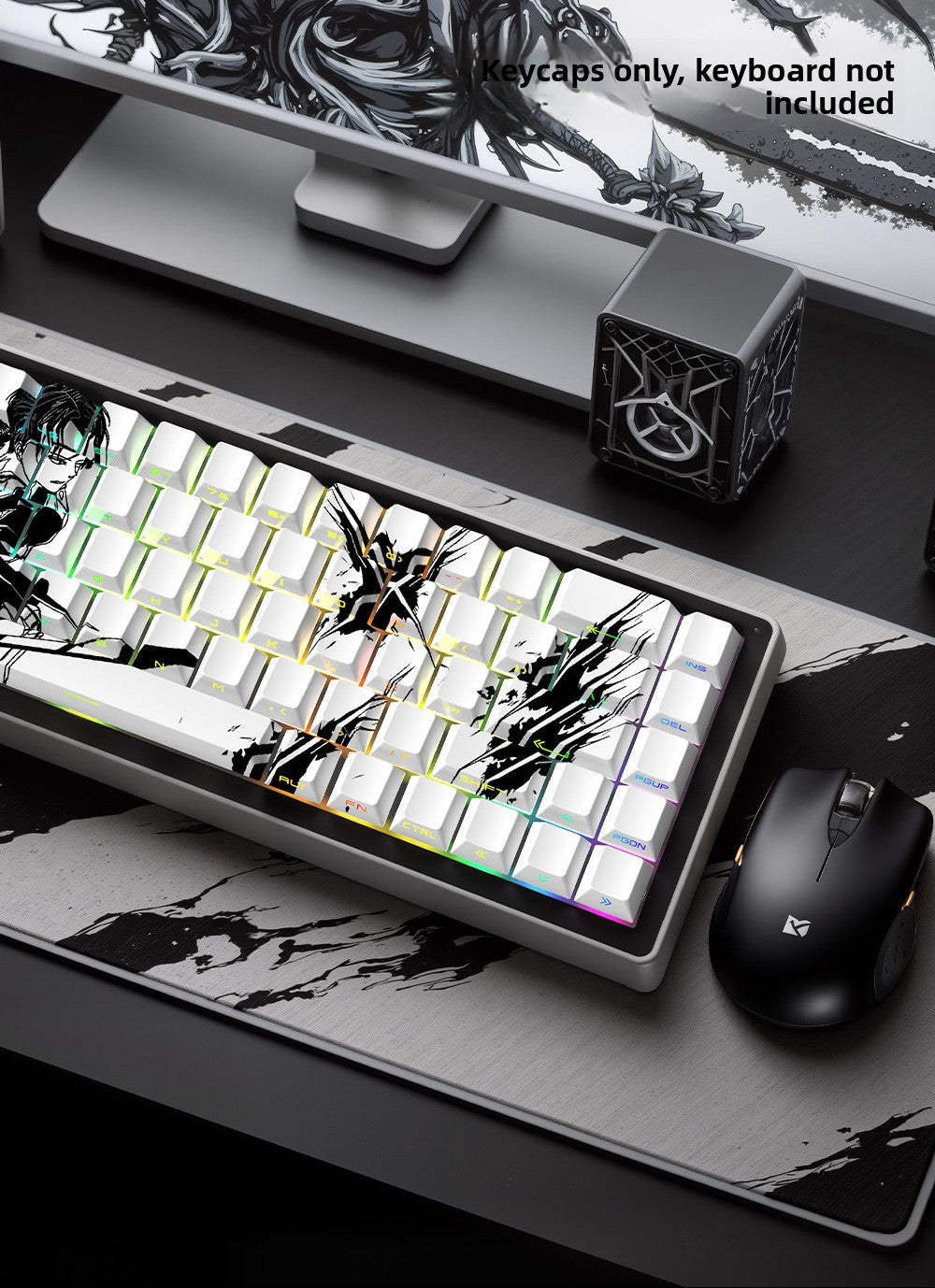 129 Keys Original Side-Engraved Translucent Keycaps PBT Dye-Sublimation Mechanical Keyboard Keycaps