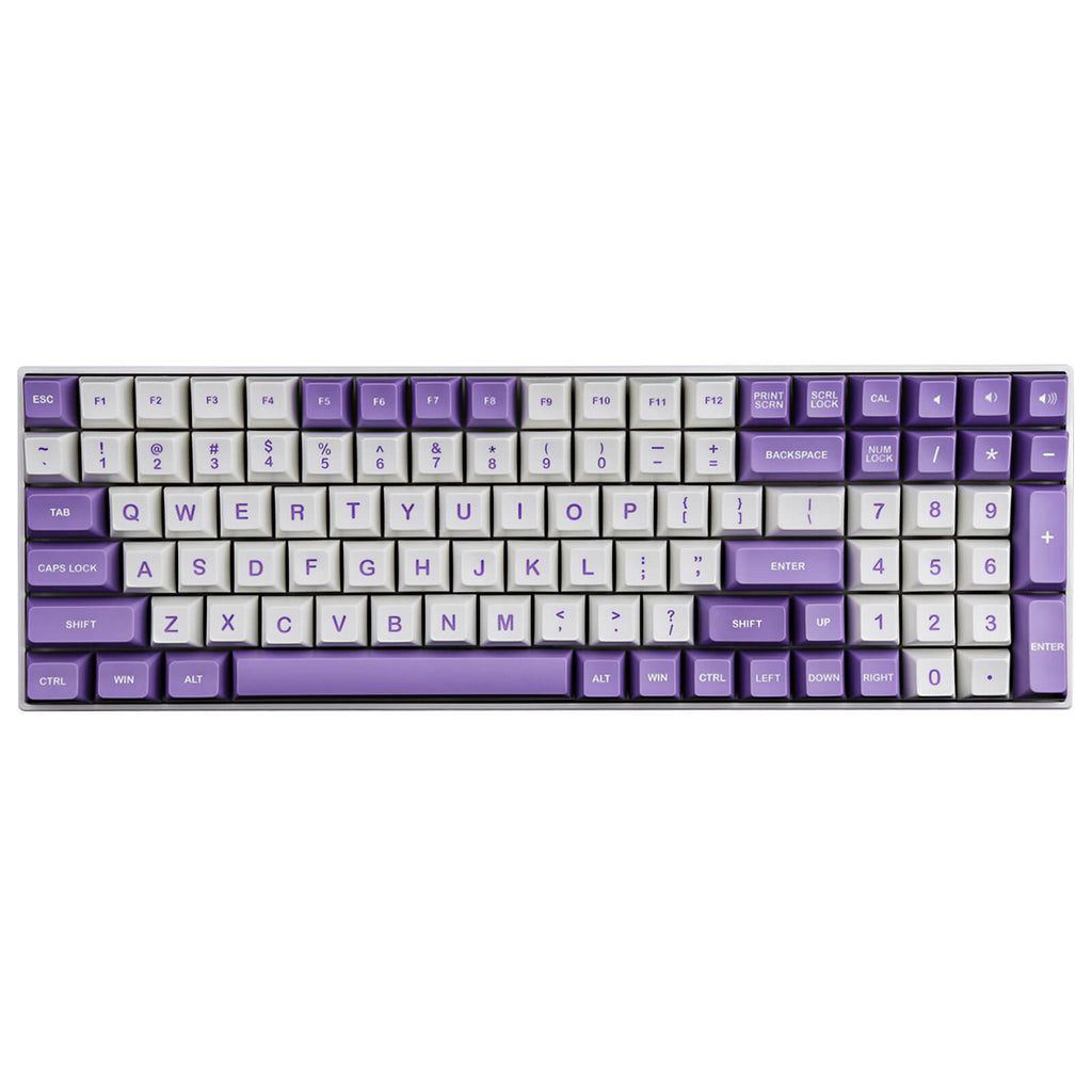 127 KEYS SA PROFILE Purple White keycaps