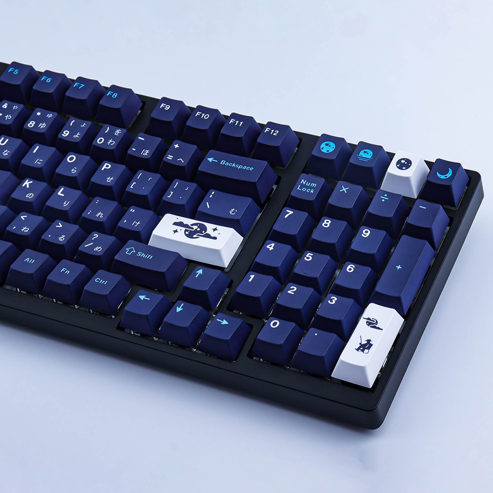 129 Keys PBT DYE-SUB Blue Hell keycaps