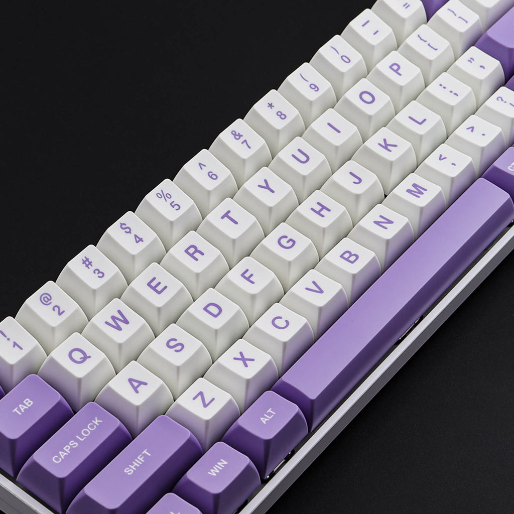 127 KEYS SA PROFILE Purple White keycaps