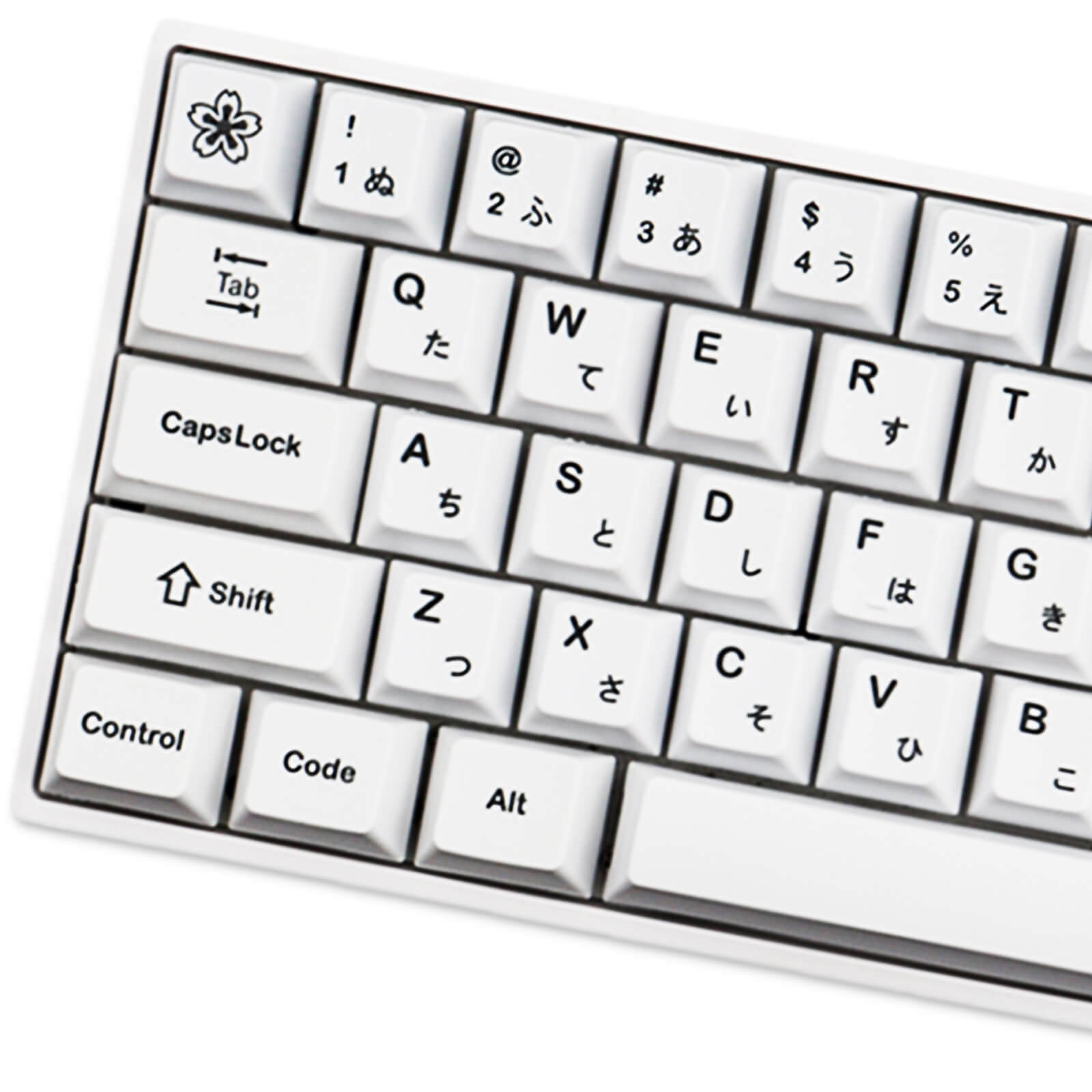 Minimalist-White Japanese Keycaps - joorkey