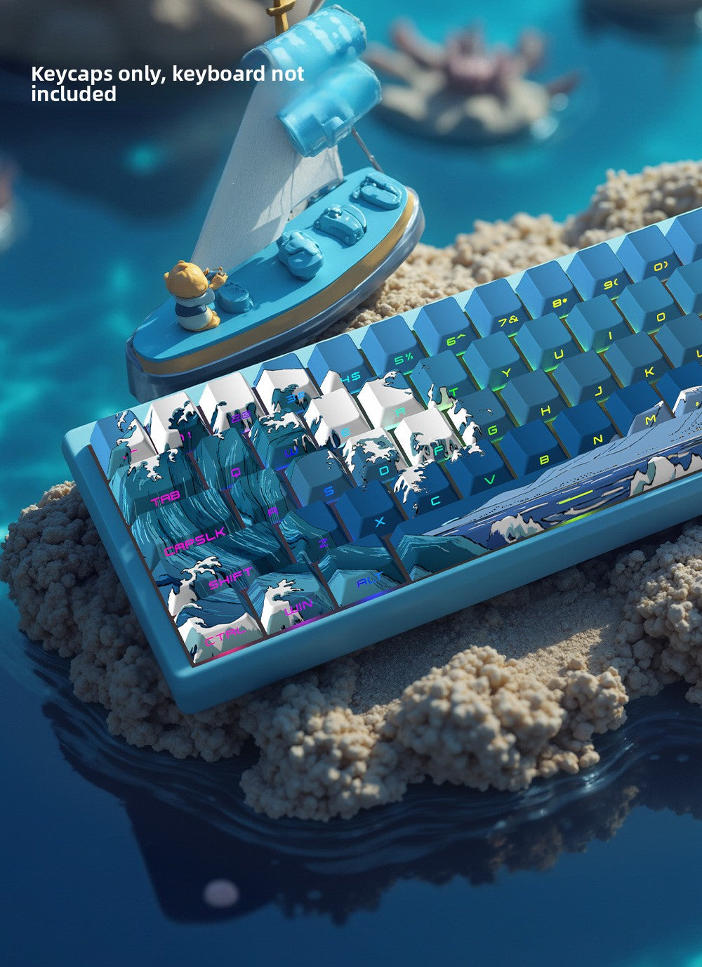 129 Keys Original Side-Engraved Translucent Keycaps PBT Dye-Sublimation Mechanical Keyboard Keycaps