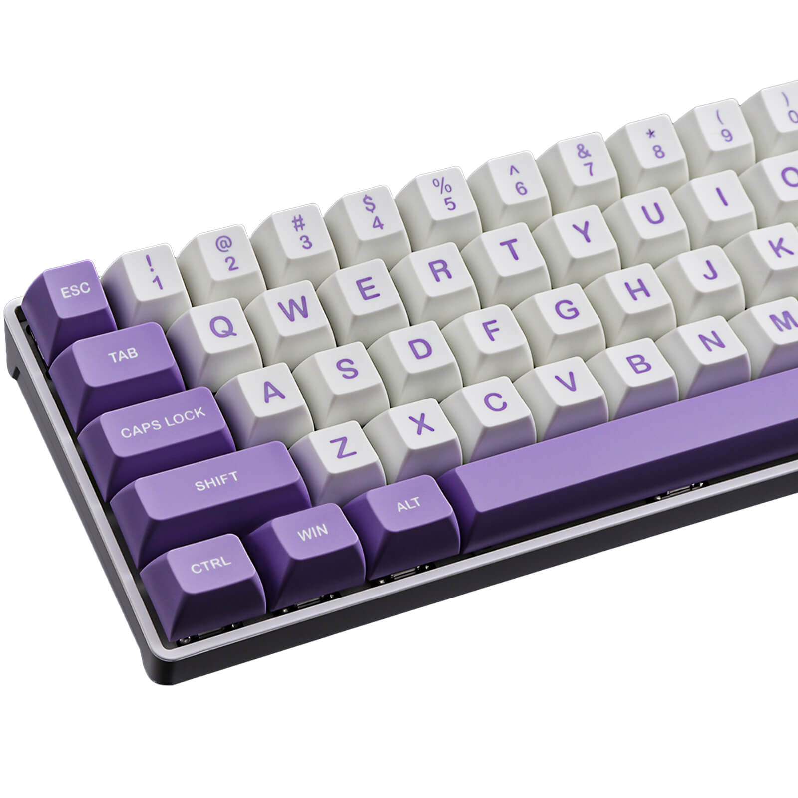 127 KEYS SA PROFILE Purple White keycaps