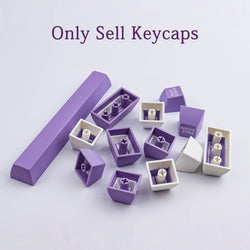 127 KEYS SA PROFILE Purple White keycaps
