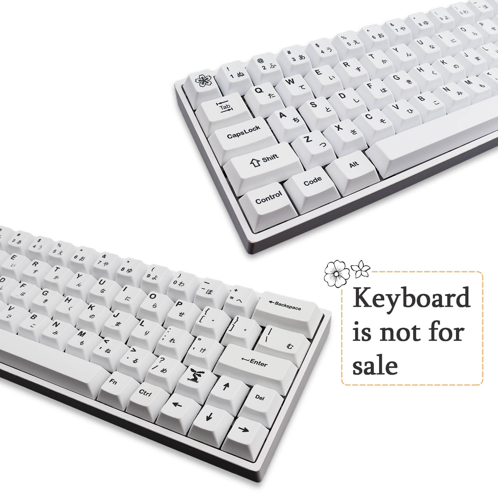 Minimalist-White Japanese Keycaps - joorkey