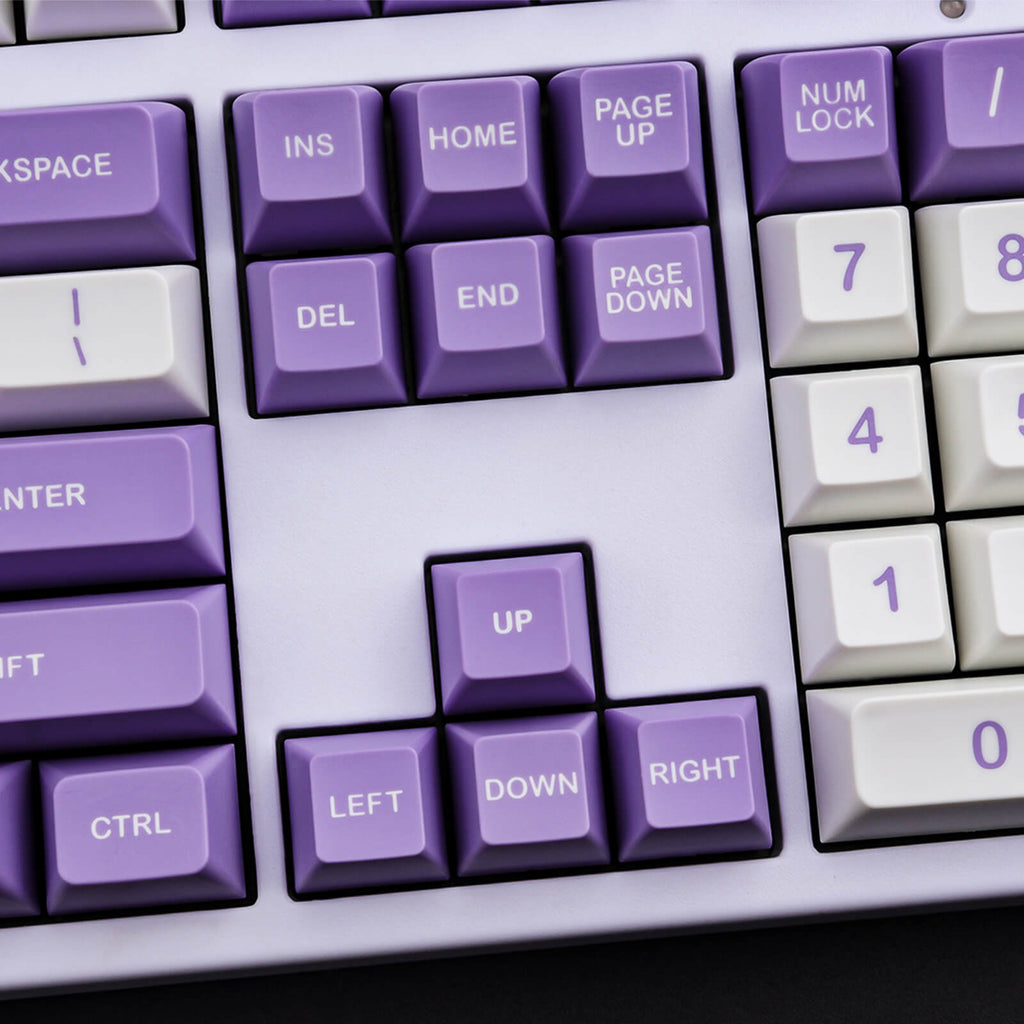 127 KEYS SA PROFILE Purple White keycaps