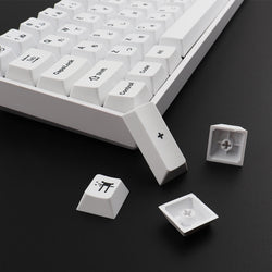 Minimalist-White Japanese Keycaps - joorkey