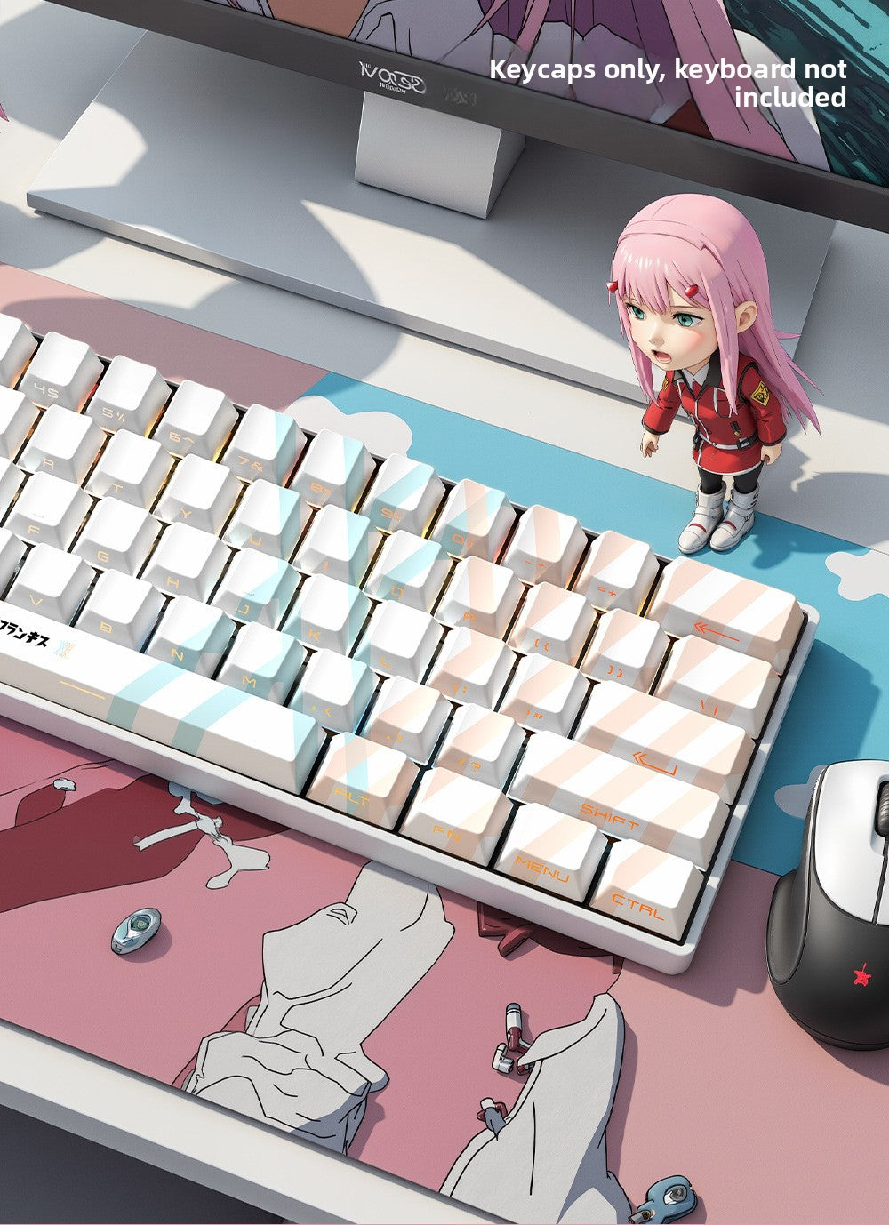 129 Keys Original Side-Engraved Translucent Keycaps PBT Dye-Sublimation Mechanical Keyboard Keycaps