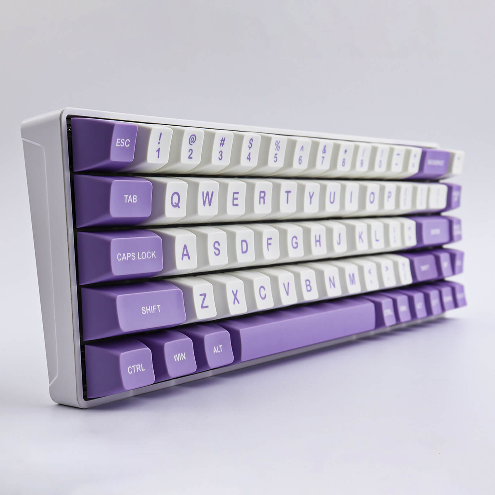 127 KEYS SA PROFILE Purple White keycaps