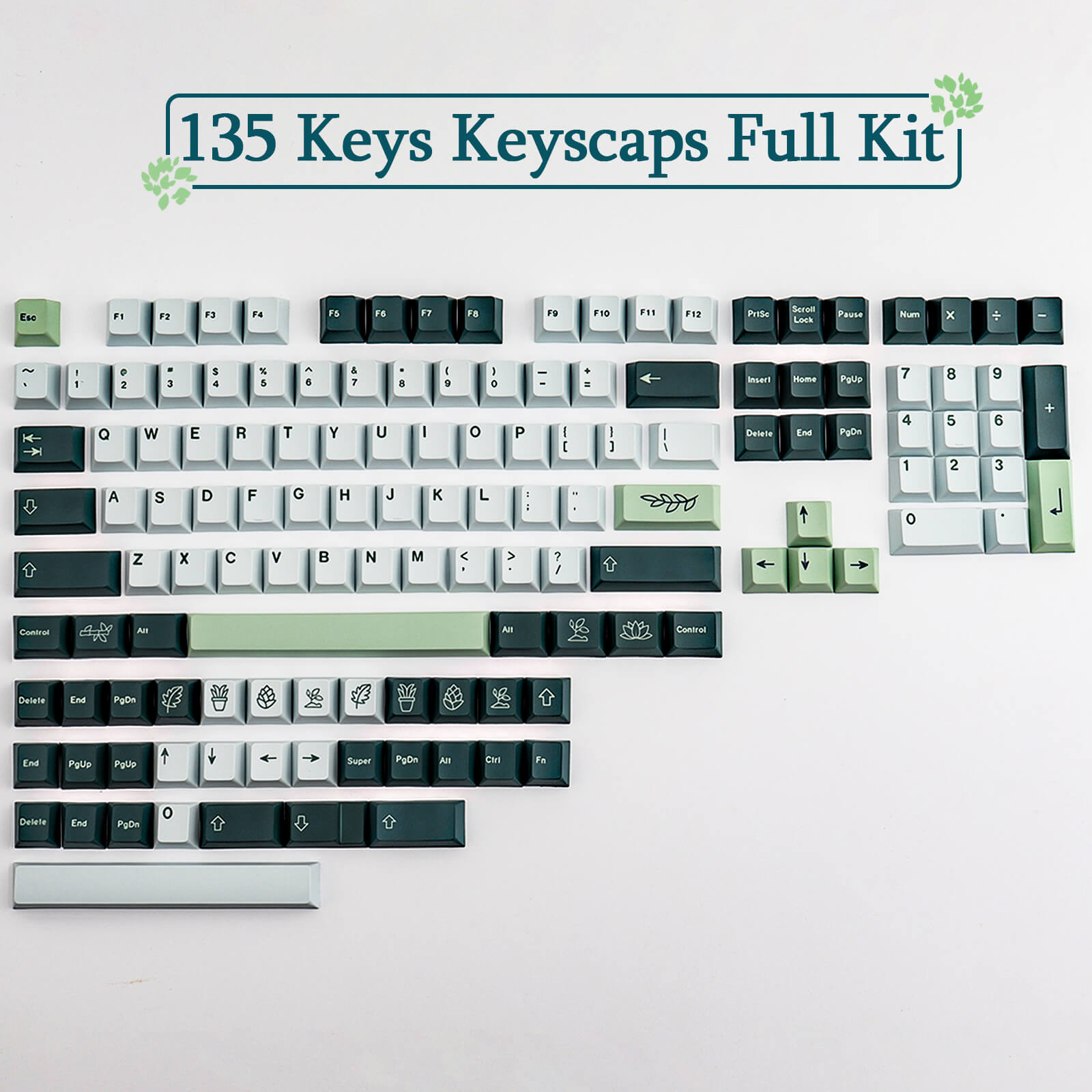 Botanical（Grass green） Keycaps Set