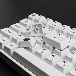 Minimalist-White Japanese Keycaps - joorkey