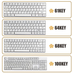 Minimalist-White Japanese Keycaps - joorkey