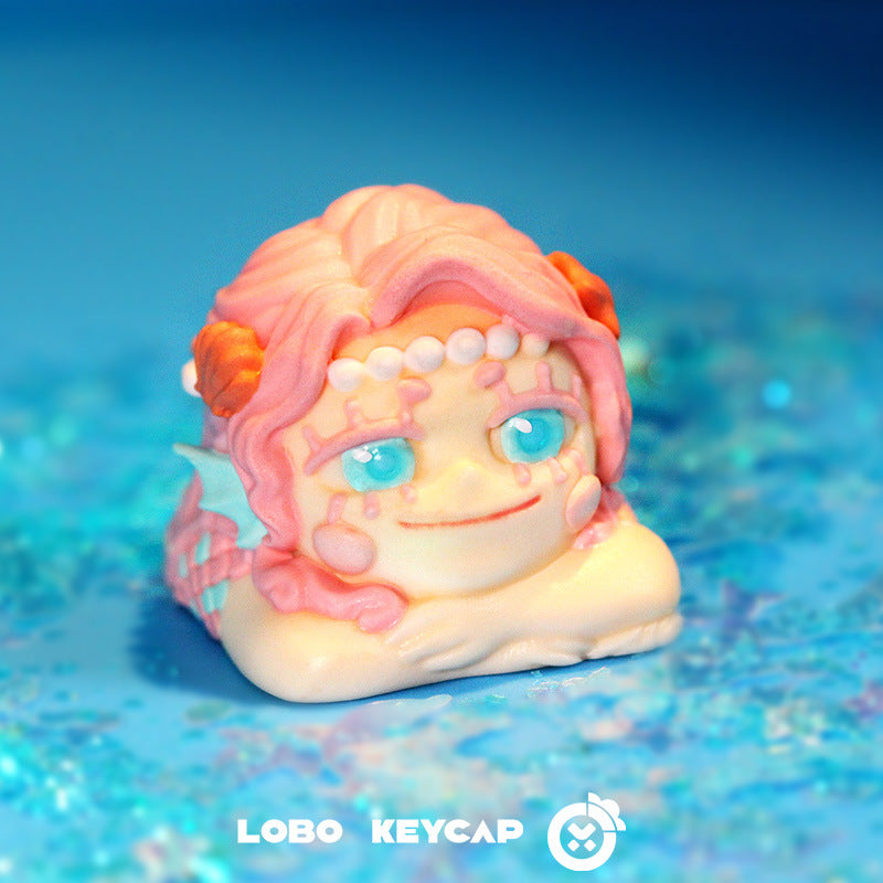 Xiaoluobo Original Seasonal Doll Series Personalized Keycap Desktop Ornament Birthday Gift Handmade Resin Keycap
