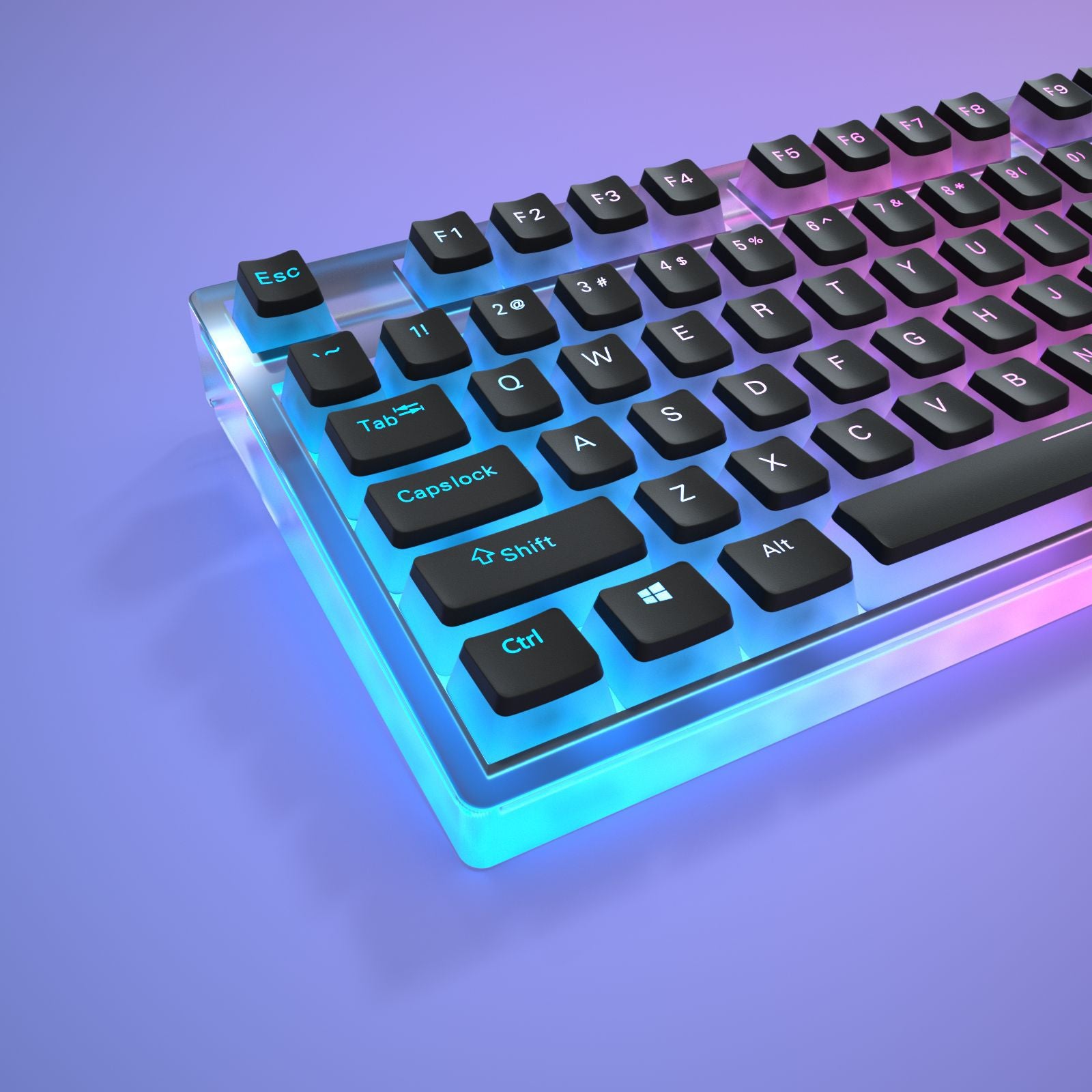 Double-Skin Milk Pudding Translucent Keycap Closed Two-Color No Water Port 61/68/87/96/98/100/104/etc