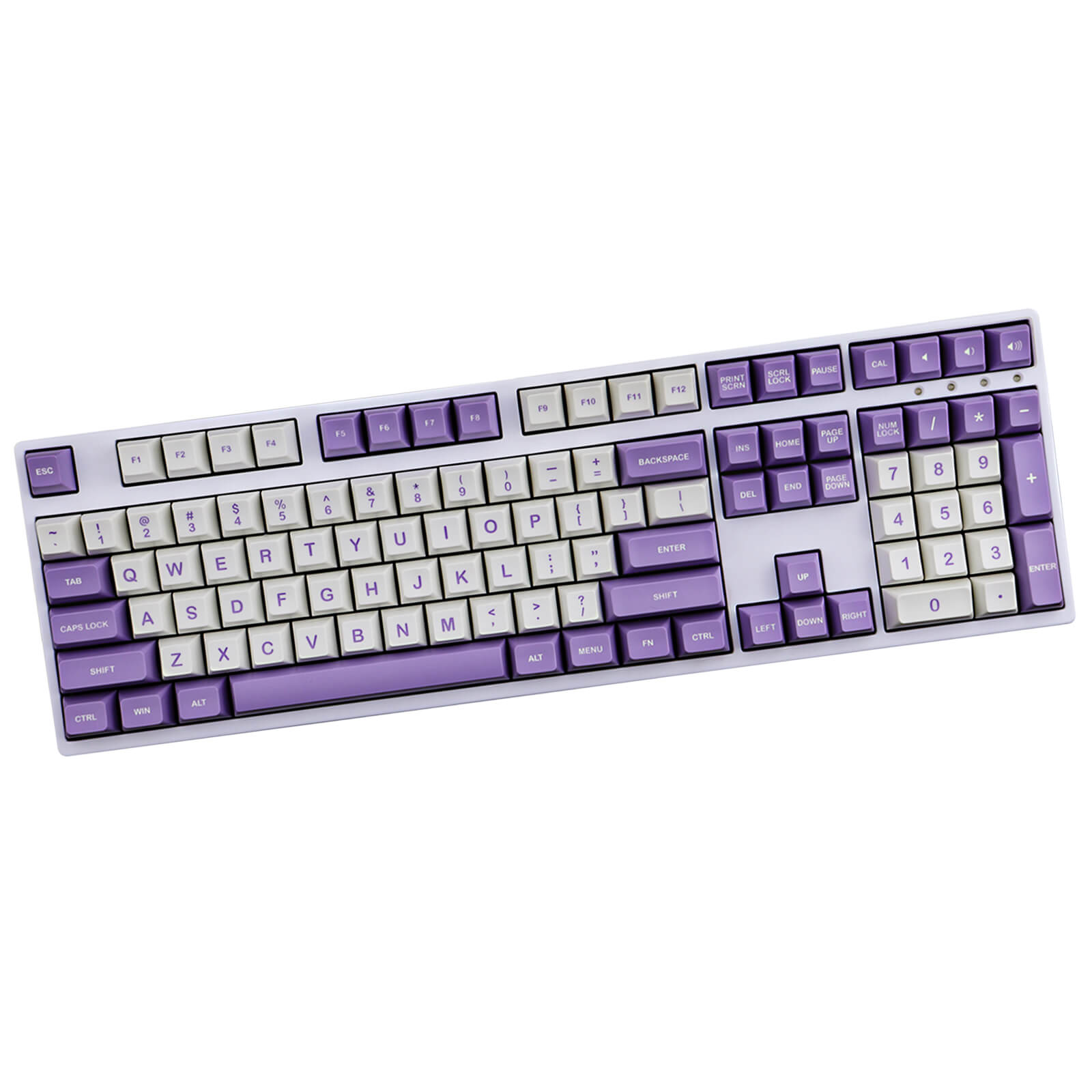 127 KEYS SA PROFILE Purple White keycaps