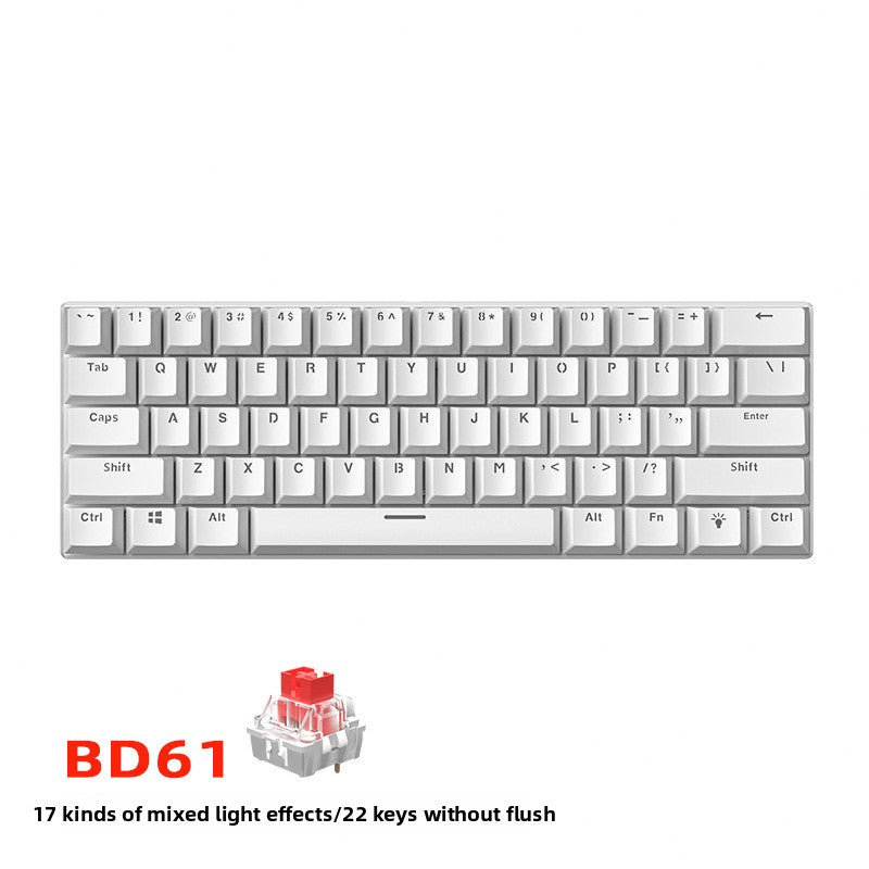 Wired Mechanical Keyboard Red Axis Green Axis Tea Axis Mixed Light E-sports Game 61 Key Mechanical Keyboard