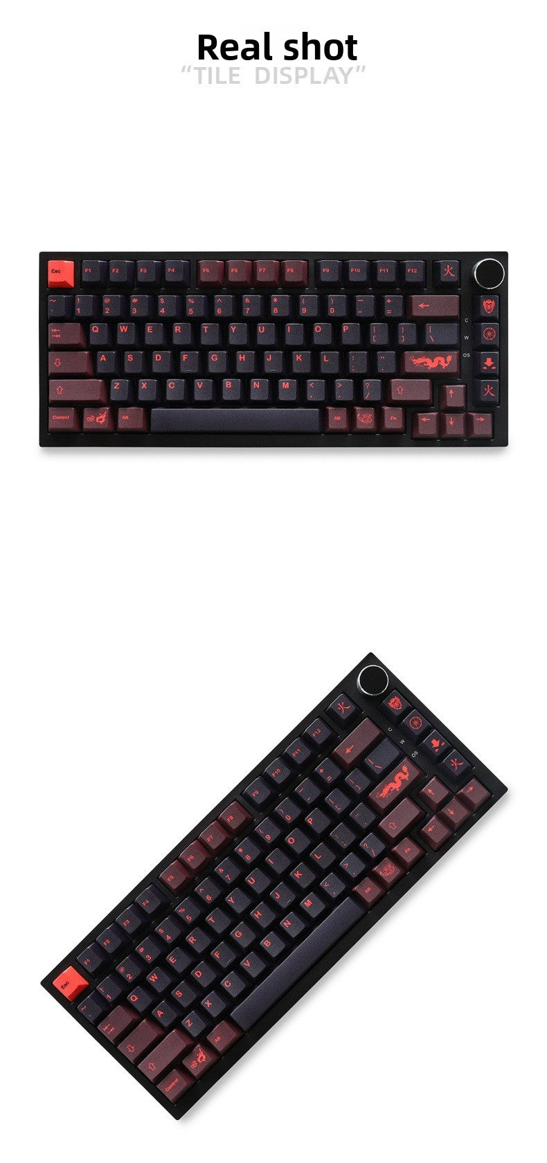 GMK Red Dragon Red Dragon Keycap Small Full Set Original Height PBT Dye-Sublimation Mechanical Keyboard Keycaps 68/87