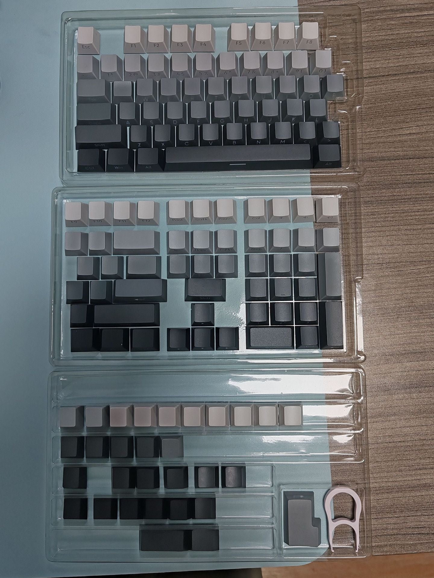 Original Height Side-Engraved Translucent Keycaps PBT Dual-Color Gradient Full Set Sublimation Custom Keyboard Keycaps