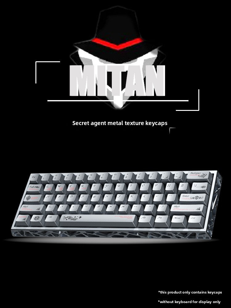 Time Key Metal Texture Keycap Matte Five-Sided Dye-Sublimation Compatible with Magnetic Switches Night Demon Wooting Meijia Shi