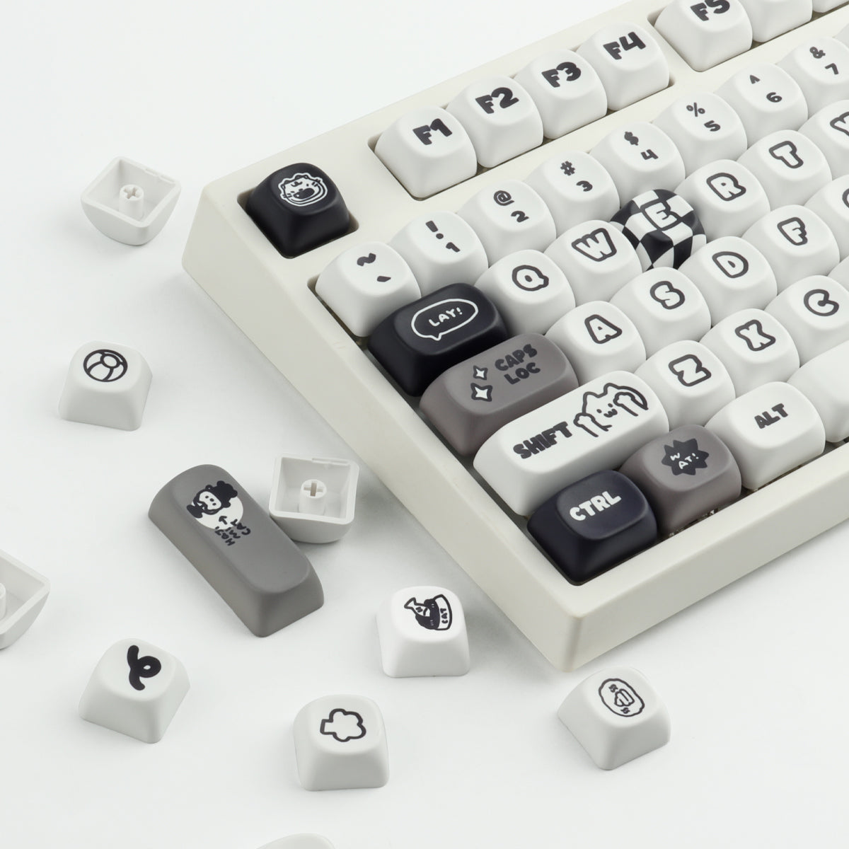 Cats Dogs War keycaps