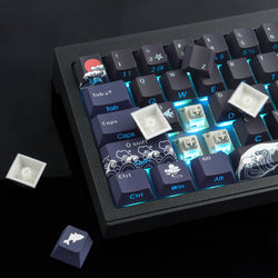 Black Coral Sea Side light keycaps