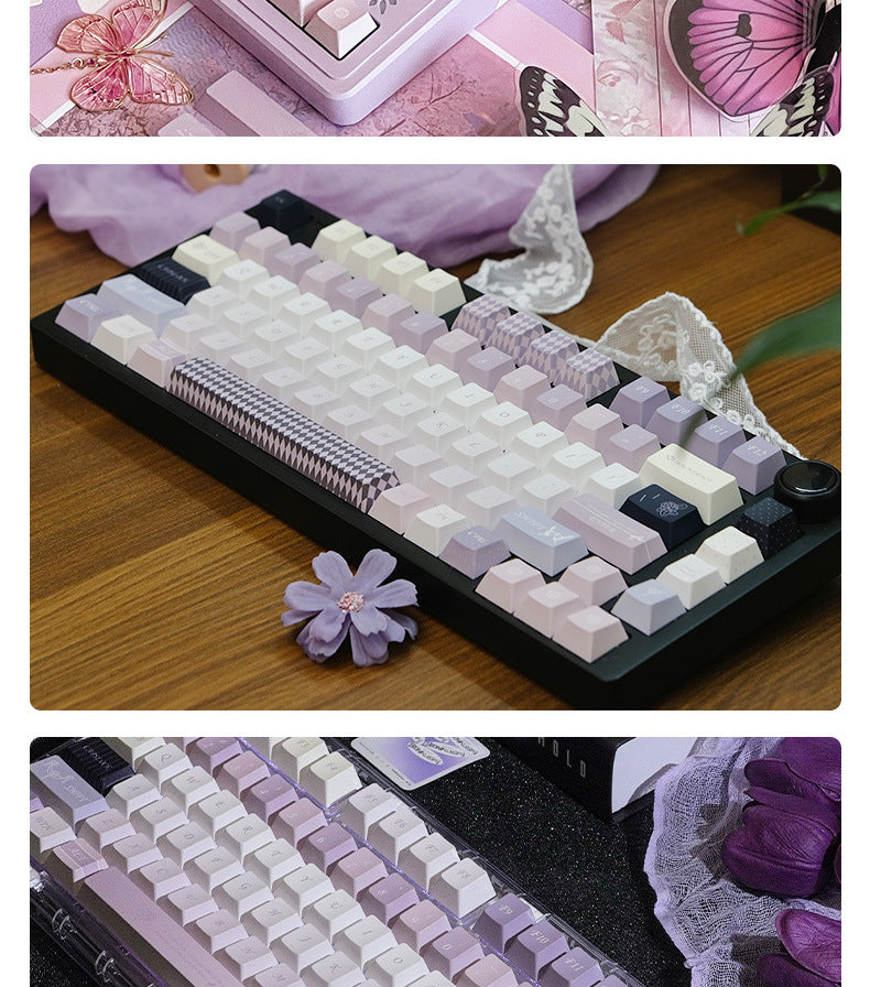 Original Factory Height PBT Dye-Sublimation Misty Fairy Tale Full Set Theme Keycap Gaming Mechanical Keycaps