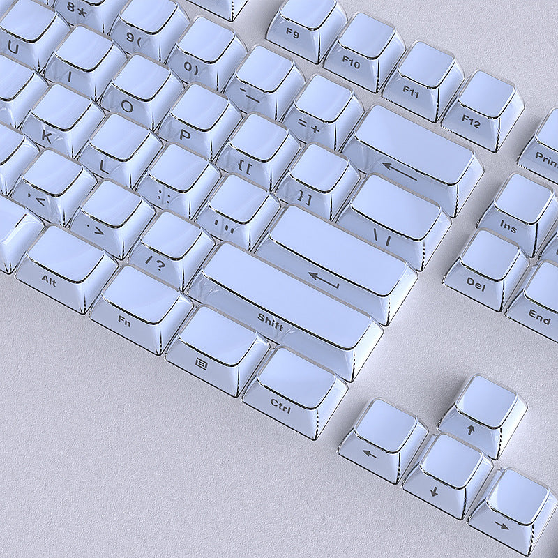 Jelly Blue Side Engraved Keycap 0EM Small Full Set 136 Keys PC Transparent Magnetic Axis Keyboard