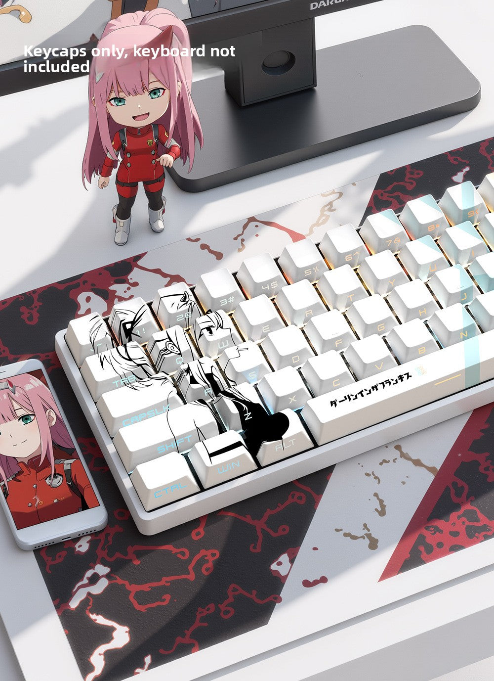 129 Keys Original Side-Engraved Translucent Keycaps PBT Dye-Sublimation Mechanical Keyboard Keycaps