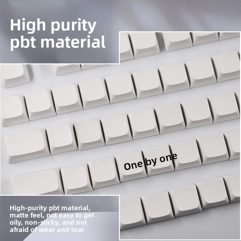 PBT Material XDA Profile Minimalist White Keycaps Light Blocking 134 Keys Small Full Set Material Mechanical Keyboard Keycaps