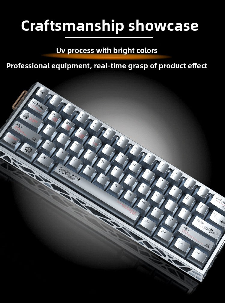 Time Key Metal Texture Keycap Matte Five-Sided Dye-Sublimation Compatible with Magnetic Switches Night Demon Wooting Meijia Shi