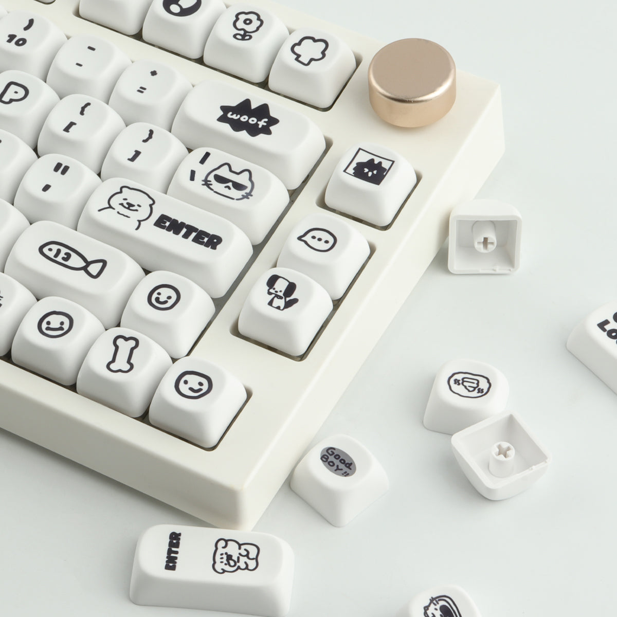 Cats Dogs War keycaps