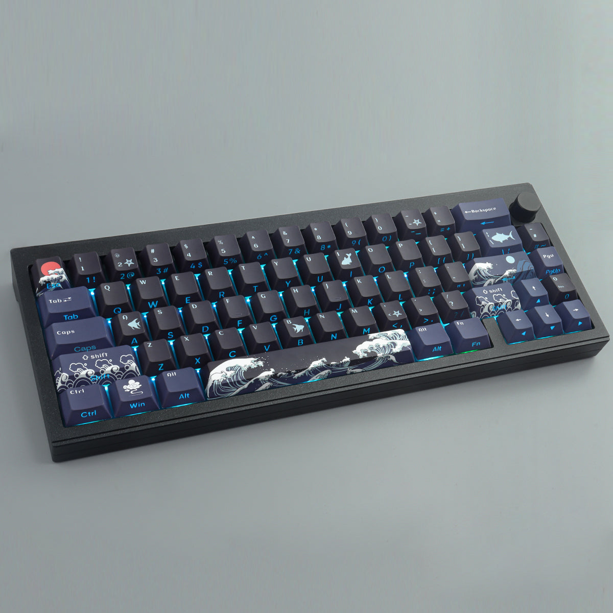 Black Coral Sea Side light keycaps