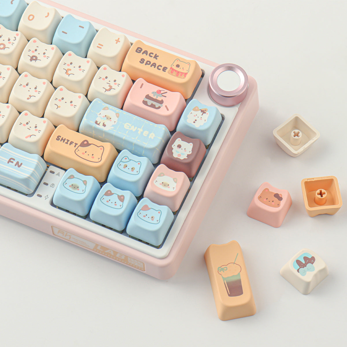 Sea Salt Cat keycaps