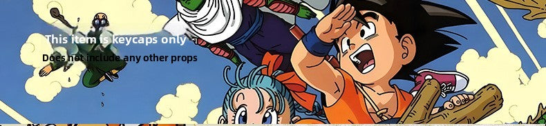 Dragon Ball Theme Four-Sided Translucent Pudding Keycap PBT Dye-Sublimation Compatible with Meijia Lion Wooting