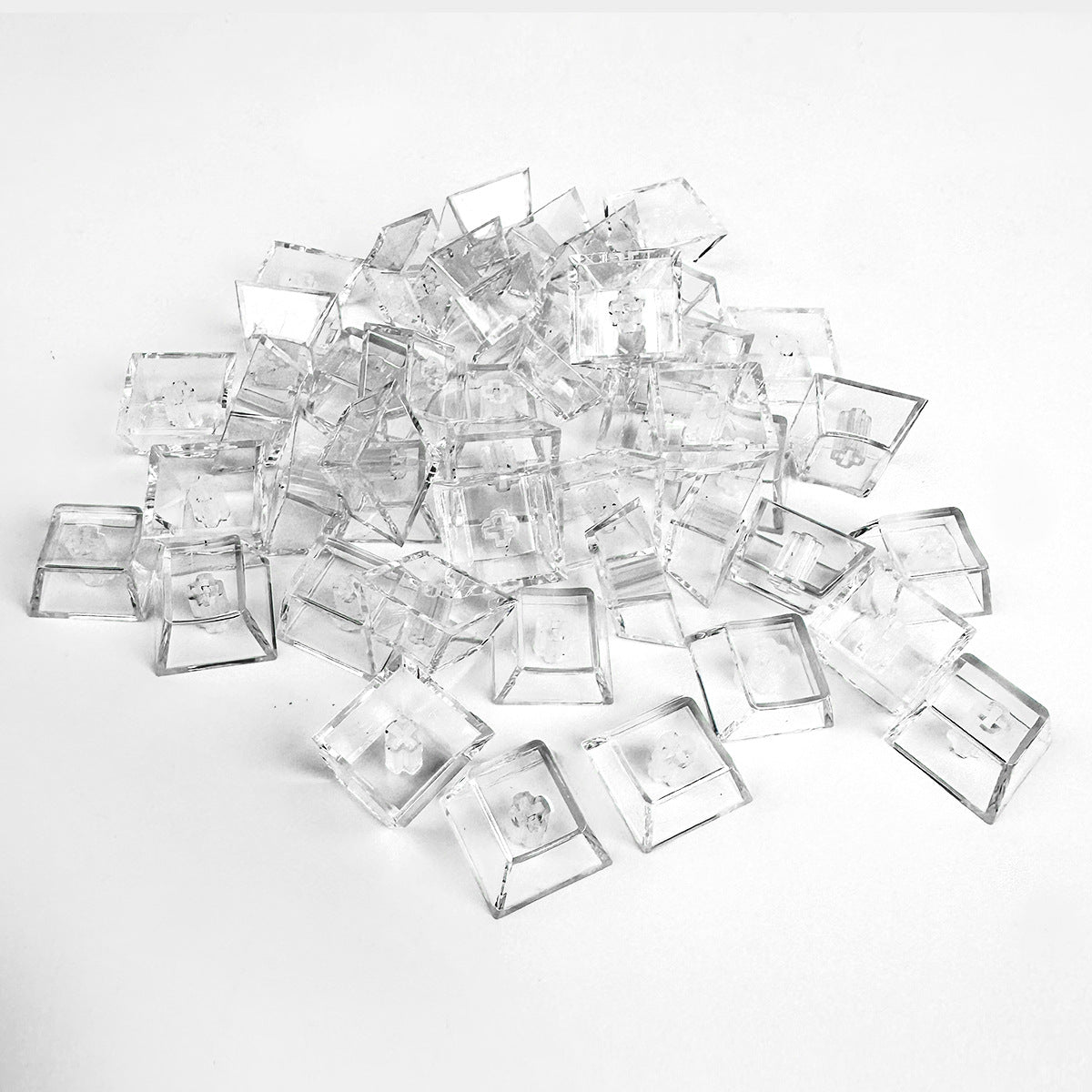 Original Height Keycaps PC Transparent Keycaps High Gloss Transparent Keycaps Cherry High Transparency Keycaps Mechanical Keycaps