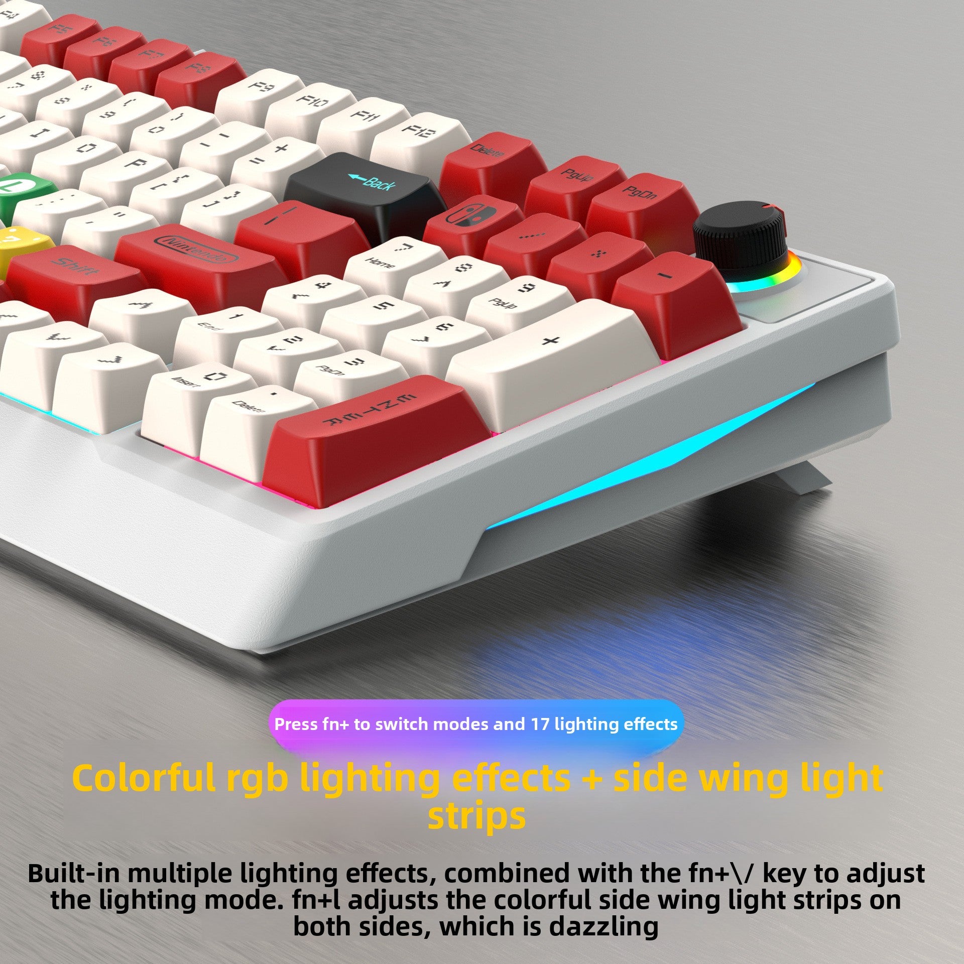 Mechanical Keyboard Custom Blue Switch Hot-Swappable Full-Key Rollover True Mechanical Keyboard Dual-Color Dye-Sublimation Keycaps