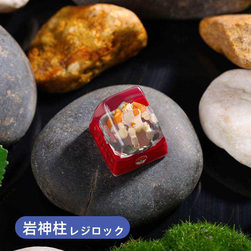 DIY Epoxy Crystal Three Holy Birds Mechanical Keyboard Custom Keycaps Pokémon Keycaps Cross Translucent SA High