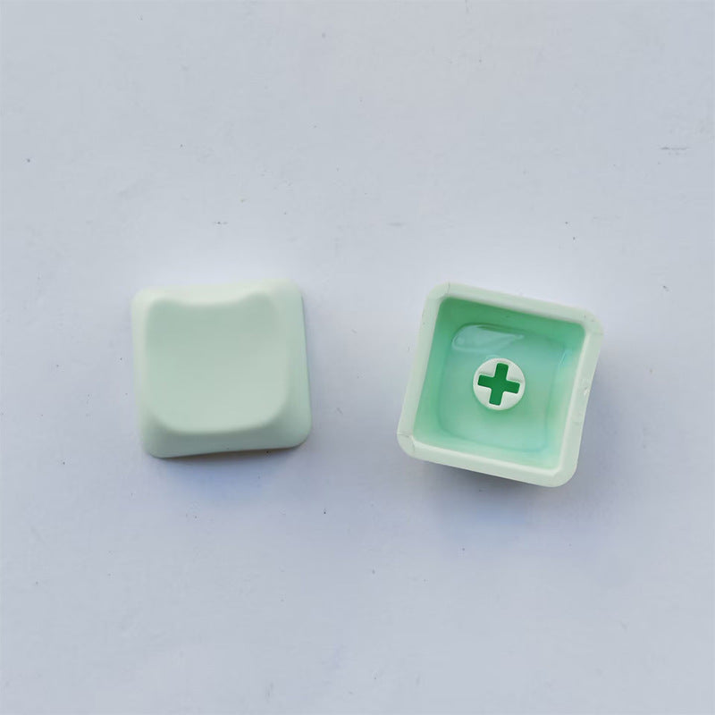 Cat Head PBT Material MX Cross Keycap Chrysanthemum Matte Surface Polished Back Mechanical Keyboard Multi-Color Personalized Keycap
