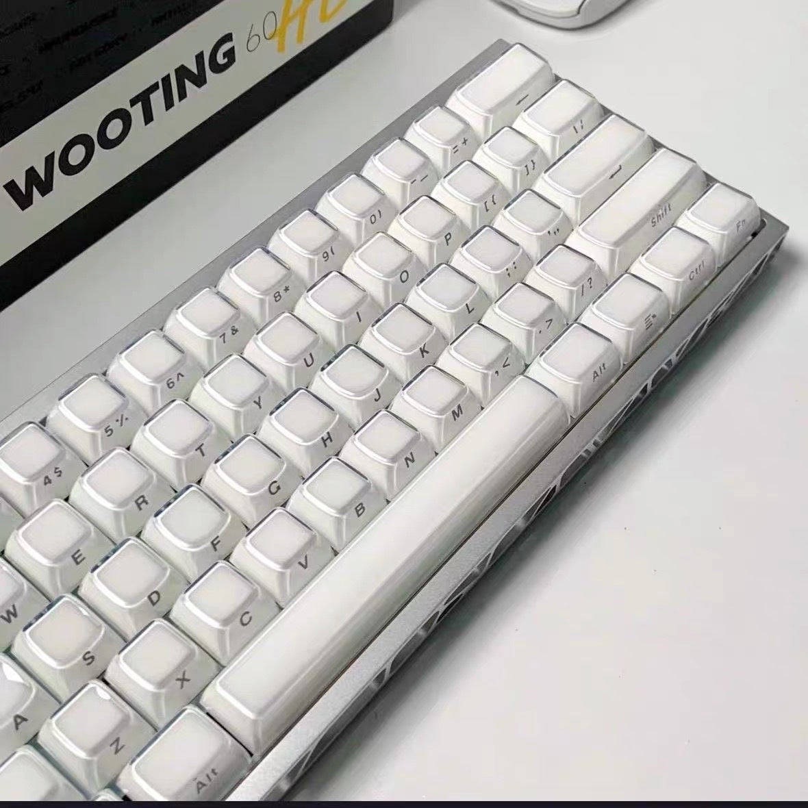 Ice Crystal Wooting Mechanical Keyboard 136 Keys Small Full Key PC Dual Color Injection Crystal Jelly Side Engraved Keycaps Universal