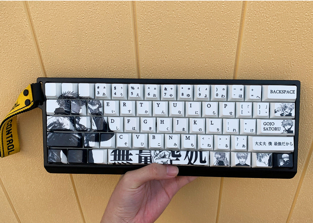 Jujutsu Kaisen Gojo Satoru Keycap Five-Sided Sublimation Customization Compatible with Wooting 60HE Keycap