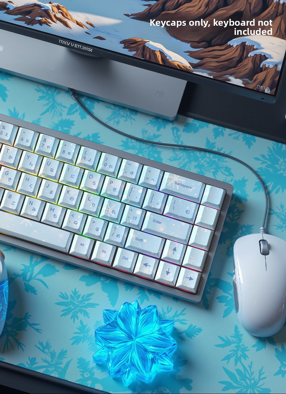 129 Keys Original Side-Engraved Translucent Keycaps PBT Dye-Sublimation Mechanical Keyboard Keycaps