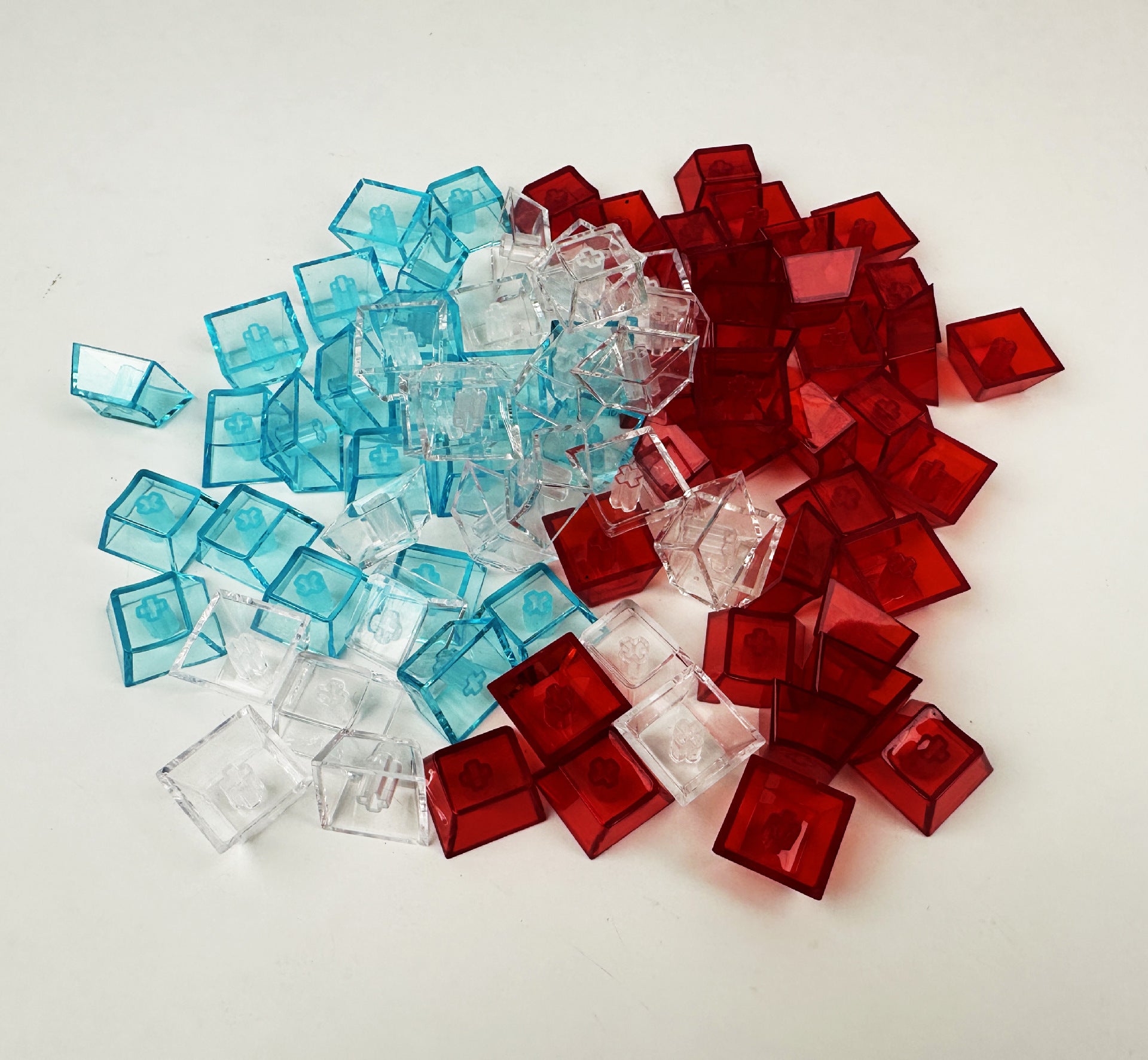 Original Height Keycaps PC Transparent Keycaps High Gloss Transparent Keycaps Cherry High Transparency Keycaps Mechanical Keycaps