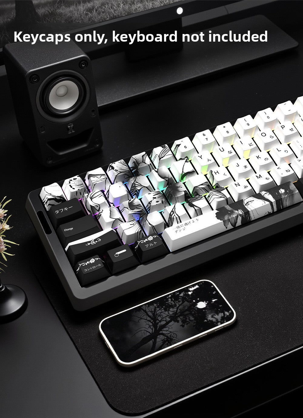 129 Keys Original Side-Engraved Translucent Keycaps PBT Dye-Sublimation Mechanical Keyboard Keycaps