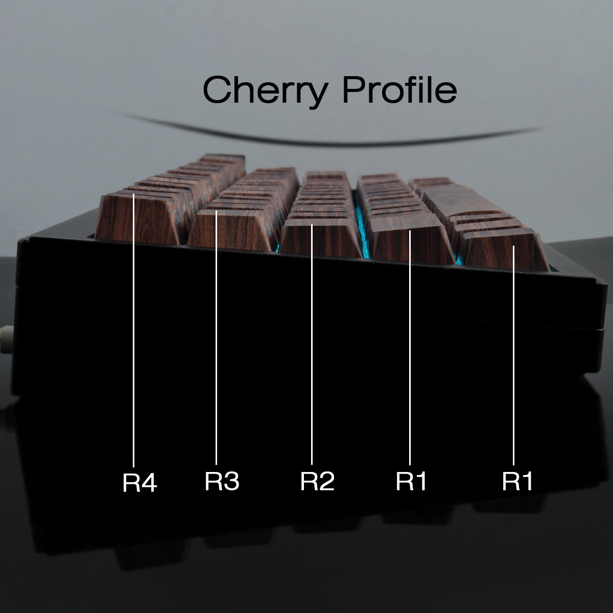 Wood Grain Side light keycaps