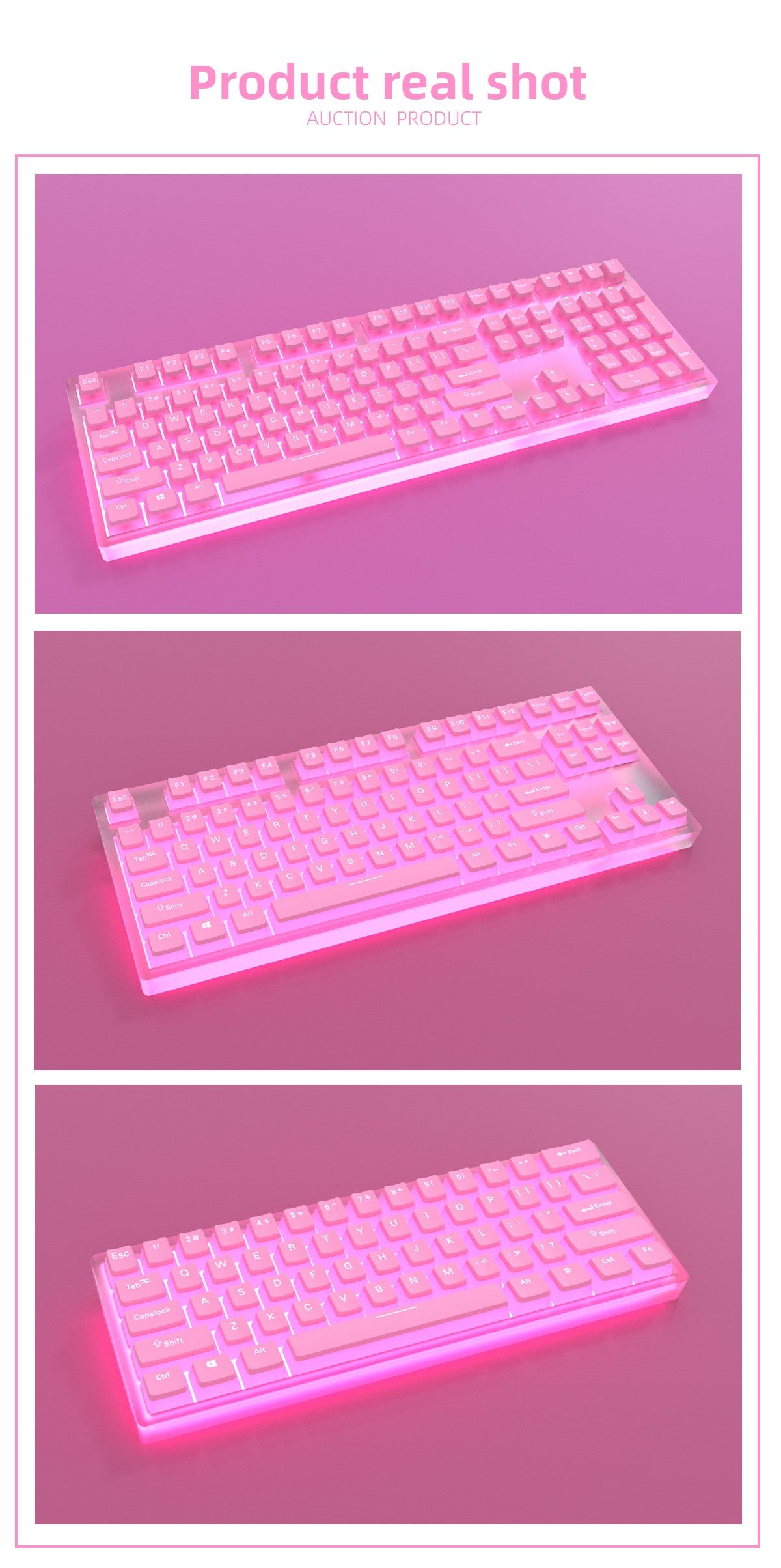 Double-Skin Milk Pudding Translucent Keycap Closed Two-Color No Water Port 61/68/87/96/98/100/104/etc