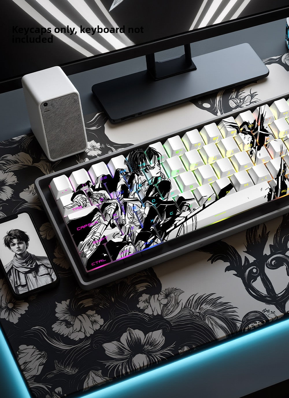 129 Keys Original Side-Engraved Translucent Keycaps PBT Dye-Sublimation Mechanical Keyboard Keycaps